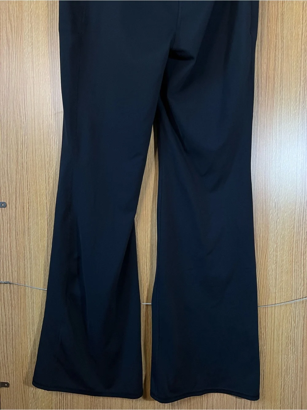 Jockey Black Flare Yoga Pants with Side Pockets Size L